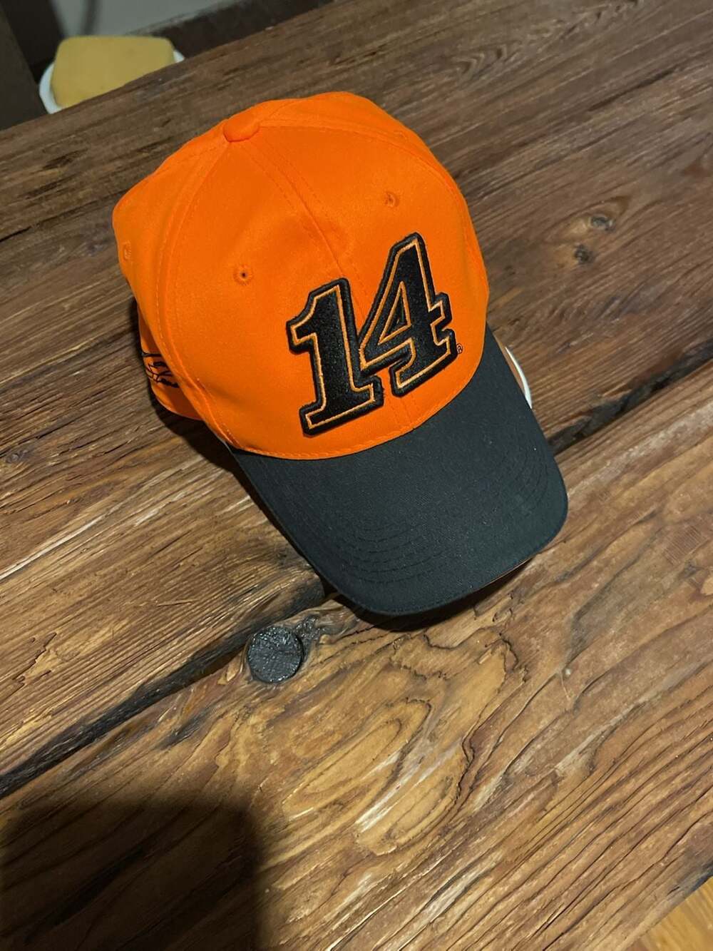 Tony Stewart #l14 NASCAR racing hat cap orange / black adjustable